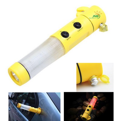 Vehicle Emergency Escape Hammer with 4-in-1 Functionality