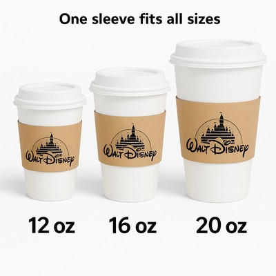 One sleeve fits 12–20 oz cups! Eco-Friendly, Fast 3-day production - Kraft