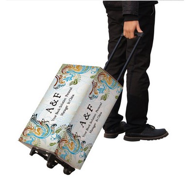 Custom Full Color Printing Exhibition EXPO Cardboard Trolley With Retractable Handle