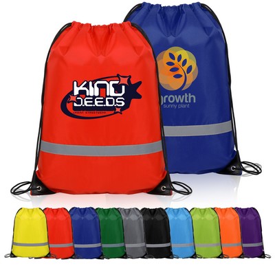 Reflective Safety Cinch Backpack